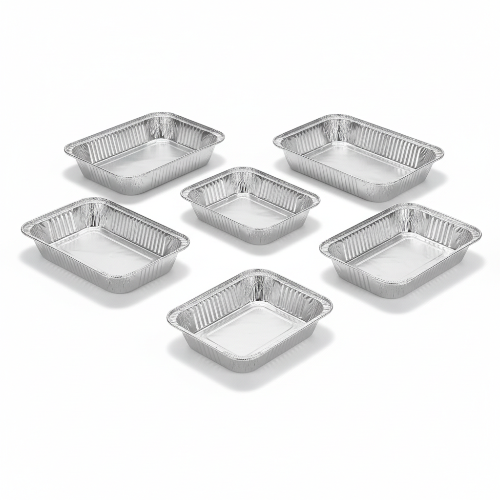 Bandejas de aluminio desechable, resistentes al calor y horneables