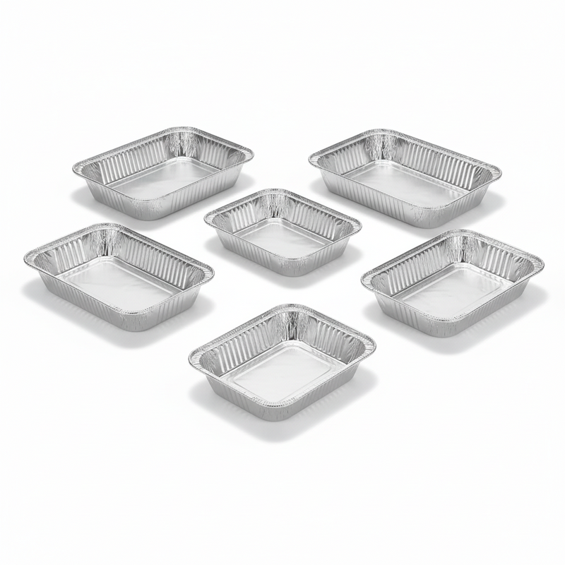 Bandejas de aluminio desechable, resistentes al calor y horneables