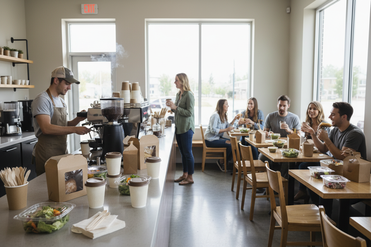 Vasos desechables para cafeteria