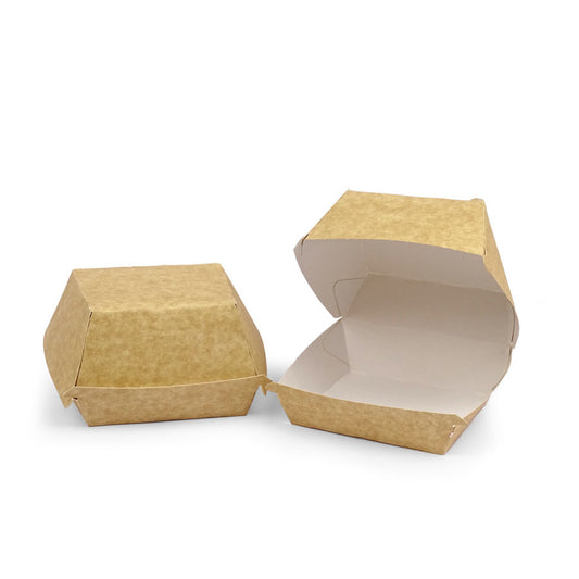 Caja hamburguesa papel kraft