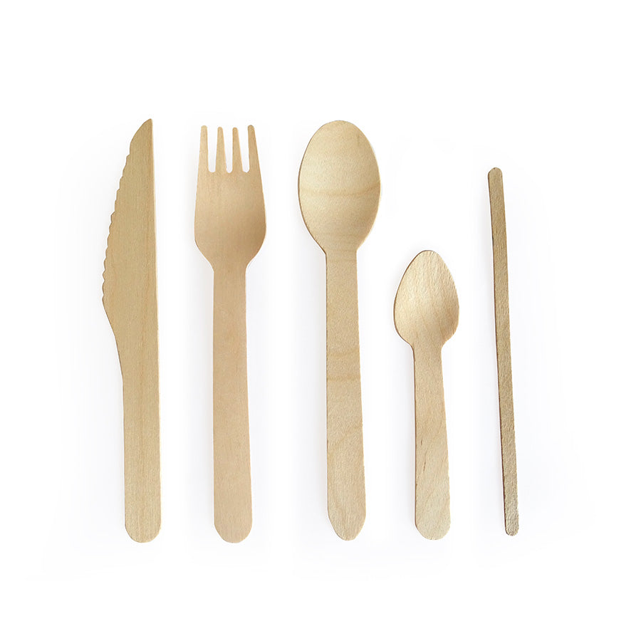 Cubiertos de madera para cafeteria para hosteleria | Suminet