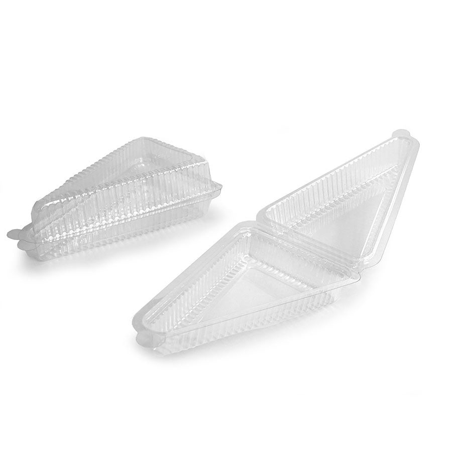 Envase plástico porción de tarta triangular