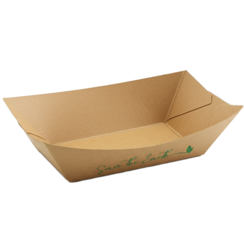 barqueta de papel kraft grande para fritos