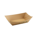 barqueta de papel kraft para fritos con capacidad para 400l con tiras de pollo dentro