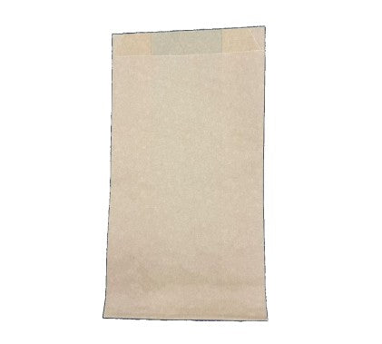 Bolsa antigrasa para patatas fritas fabricada en papel kraft con medidas 14x7,5x16 cm