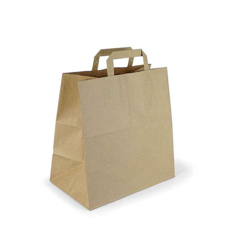 Bolsa de papel kraft con asa 28 x 17 x 29 cm para café | Suminet