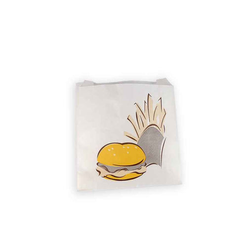 Bolsa burguer antigrasa 15 x 15 cm para café para hamburgueseria | Suminet