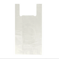 Bolsa reciclada de plástico blanco 35x50 resistente y económica para restaurantes