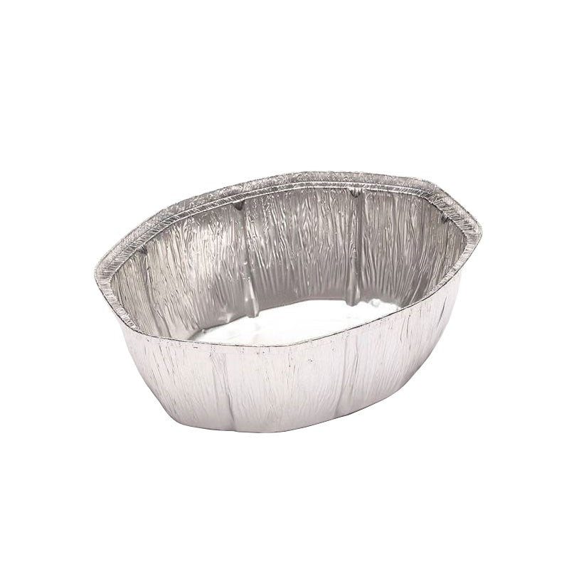 Recipiente ovalado de aluminio 2600cc ideal para pollo a la brasa y comidas grandes