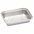 Bandeja rectangular de aluminio 650cc ideal para raciones individuales de comida