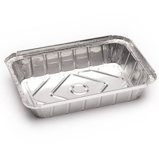 Bandeja rectangular de aluminio grande 900cc ideal para raciones de comida en restaurantes