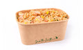 Envase rectangular de papel kraft para comida para llevar