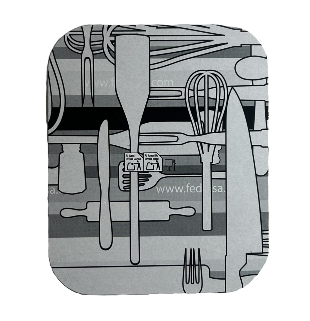 Tapa de cartón para envase de aluminio 900cc, resistente al calor y apta para horno, ideal para comida para llevar